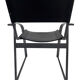 Vintage chair in saddle leather black steel 1970s
