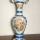 Jean-françois robert baccarat vase opaline peint main