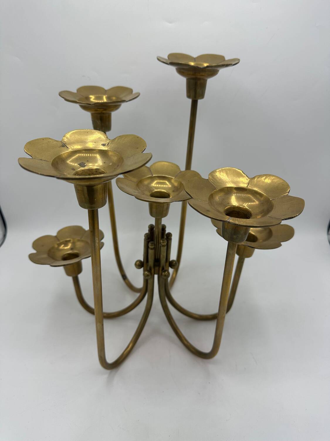 Candlestick candle holder 7 branches flowers