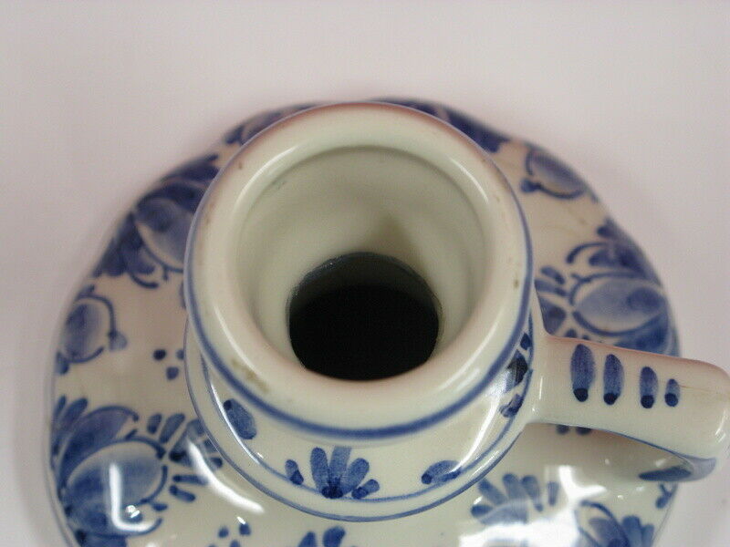 Delft earthenware candlestick