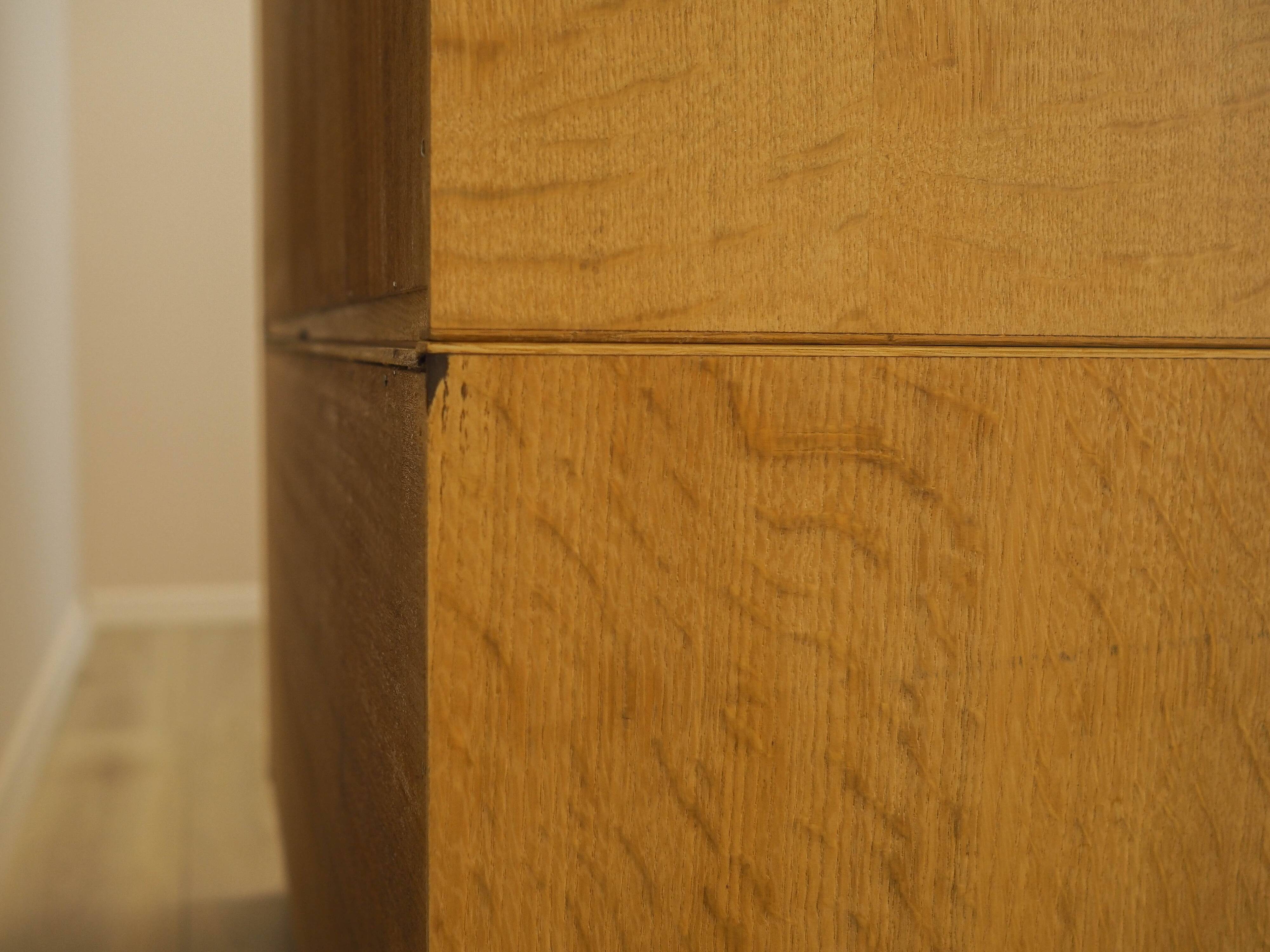 Henning Kjærnulf Oak Bookcase with Glass Doors, Danish 1960s