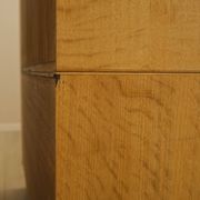 Henning Kjærnulf Oak Bookcase with Glass Doors, Danish 1960s
