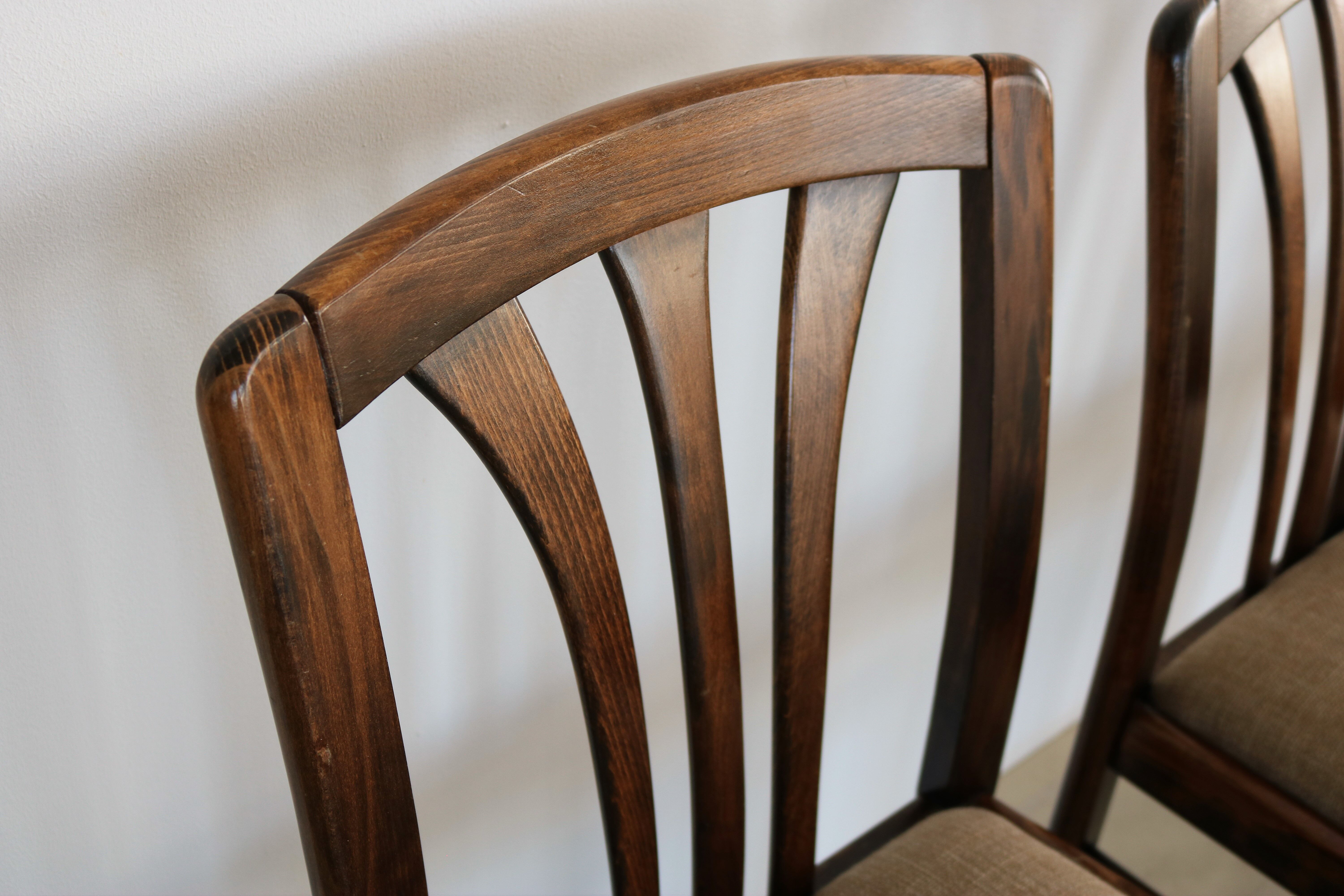 Ensemble vintage de 4 chaises de salle à manger