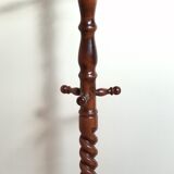 Coat rack on foot 1950-60, in turned wood