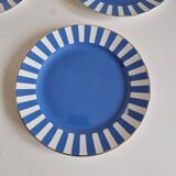 Set of 6 dessert plates, Fox trott model, Sarreguemines factory