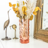 Art Deco geometric pink vase