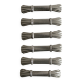 6 silver metal knife holders