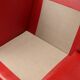 2 seater red leather sofa, Vintage Scandinavian 1960s