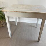 Old farmhouse table in weathered wood