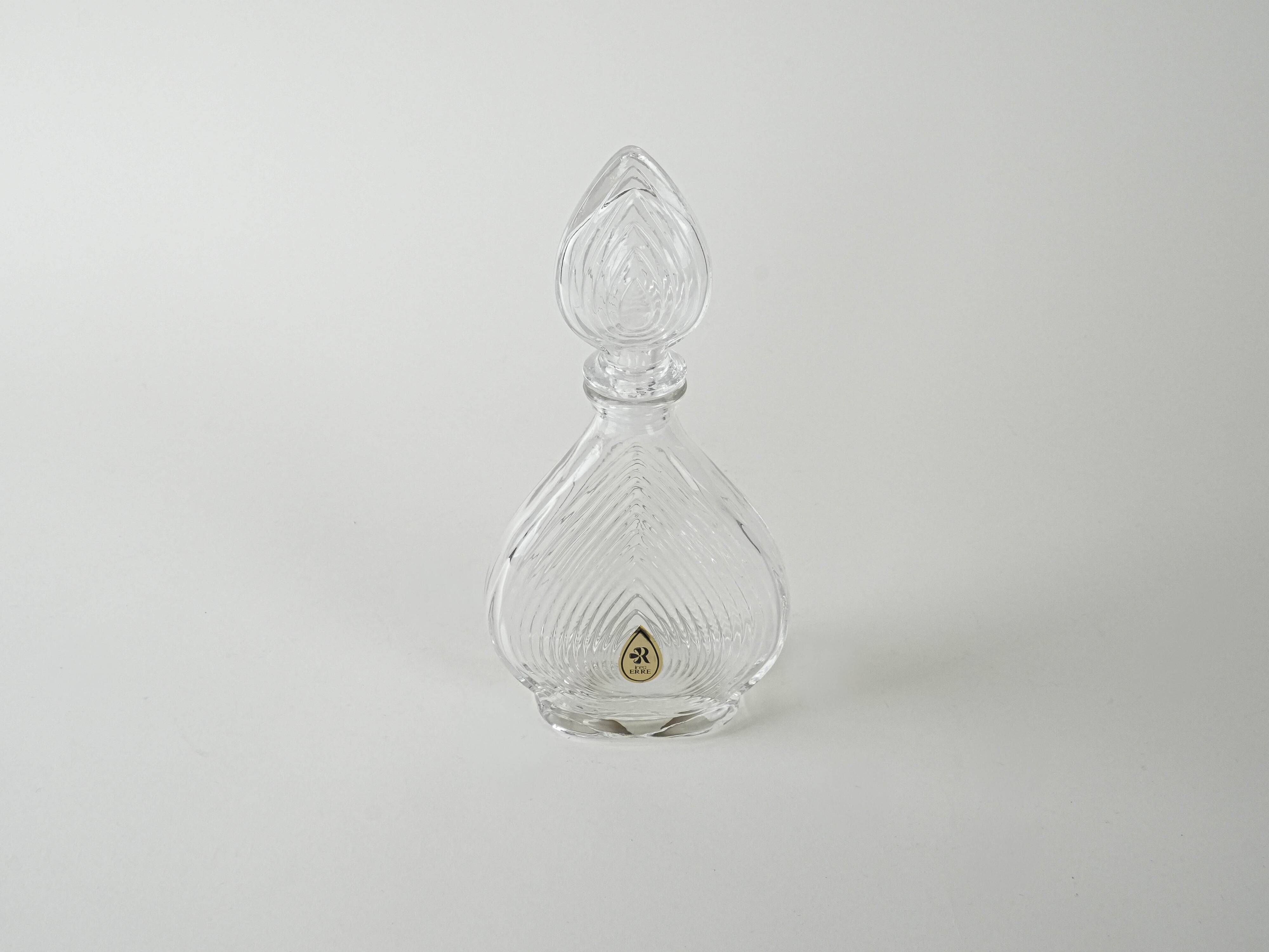 Crystal carafe, Italian design, 1970s, manufactured by ERRE