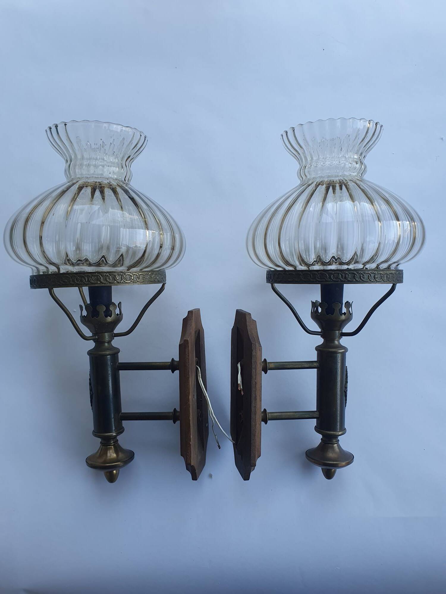 Pair of large vintage wall sconces