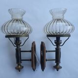 Pair of large vintage wall sconces