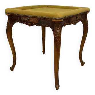 Table a jeux style louis XV en noyer sculpté circa 1880