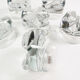 Crystal dessert salad bowls, Krosno, 1970s