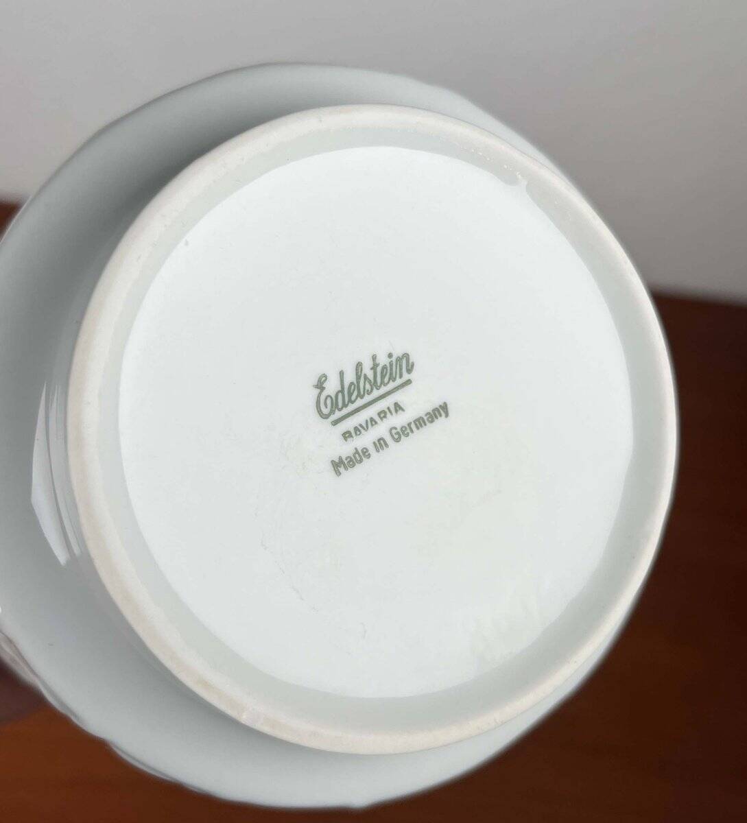 Vintage White Porcelain Vase from the Paradies Series by Kurt Wendler for Edelstein Bavaria, 1970s