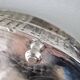 Oval silver-plated metal serving dish