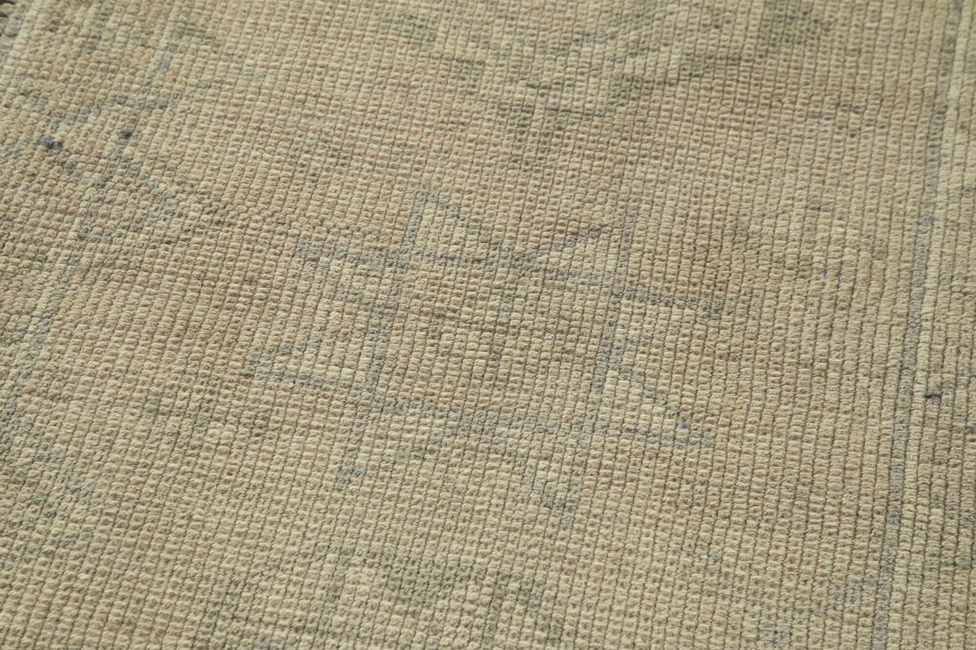 Hand-knotted vintage turkish beige runner rug 86 cm x 354 cm