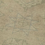 Hand-knotted vintage turkish beige runner rug 86 cm x 354 cm