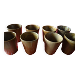 Lot de 8 tasses en grès