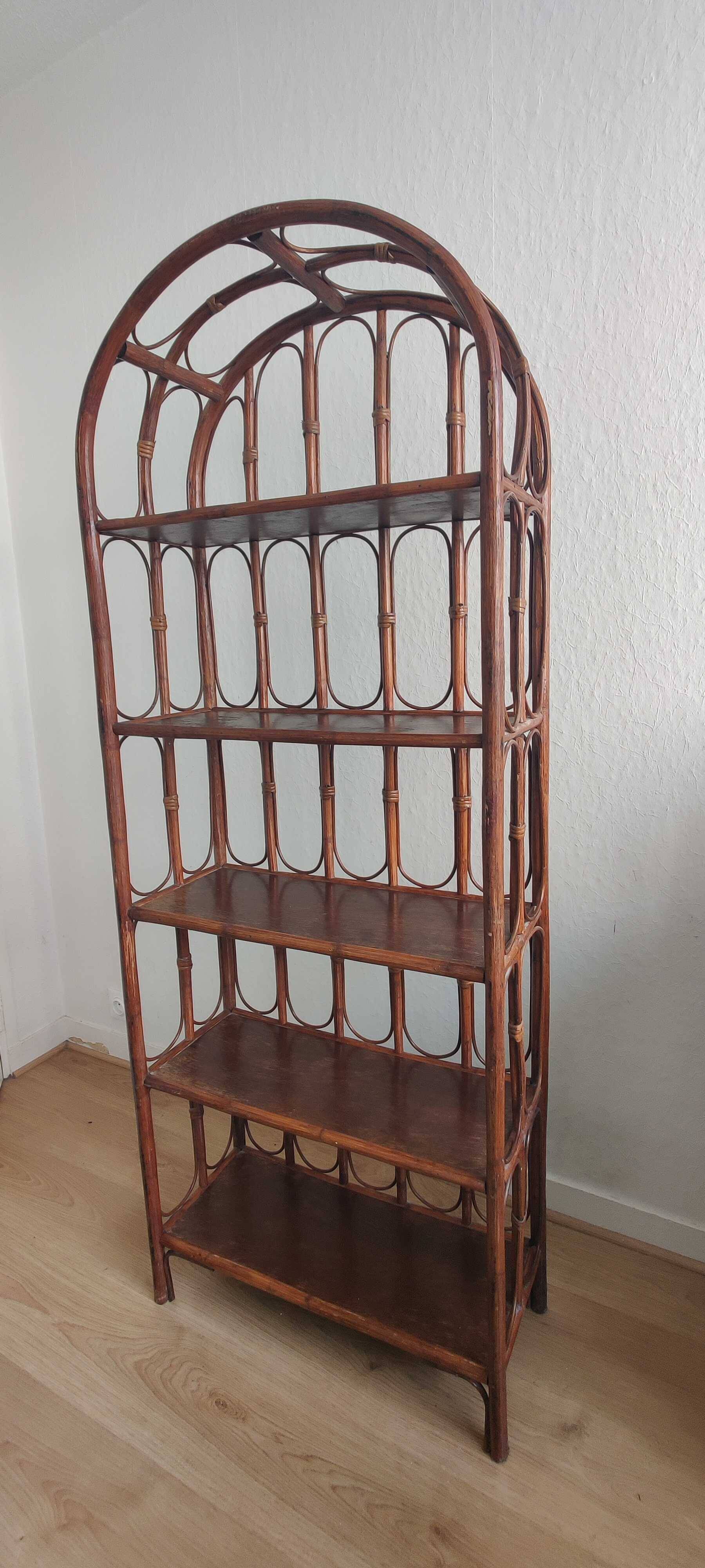 Rattan shelf
