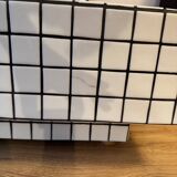 White and black mosaic tile coffee table