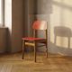Mid-century colour chair, vintage wooden accent seating, 1960s