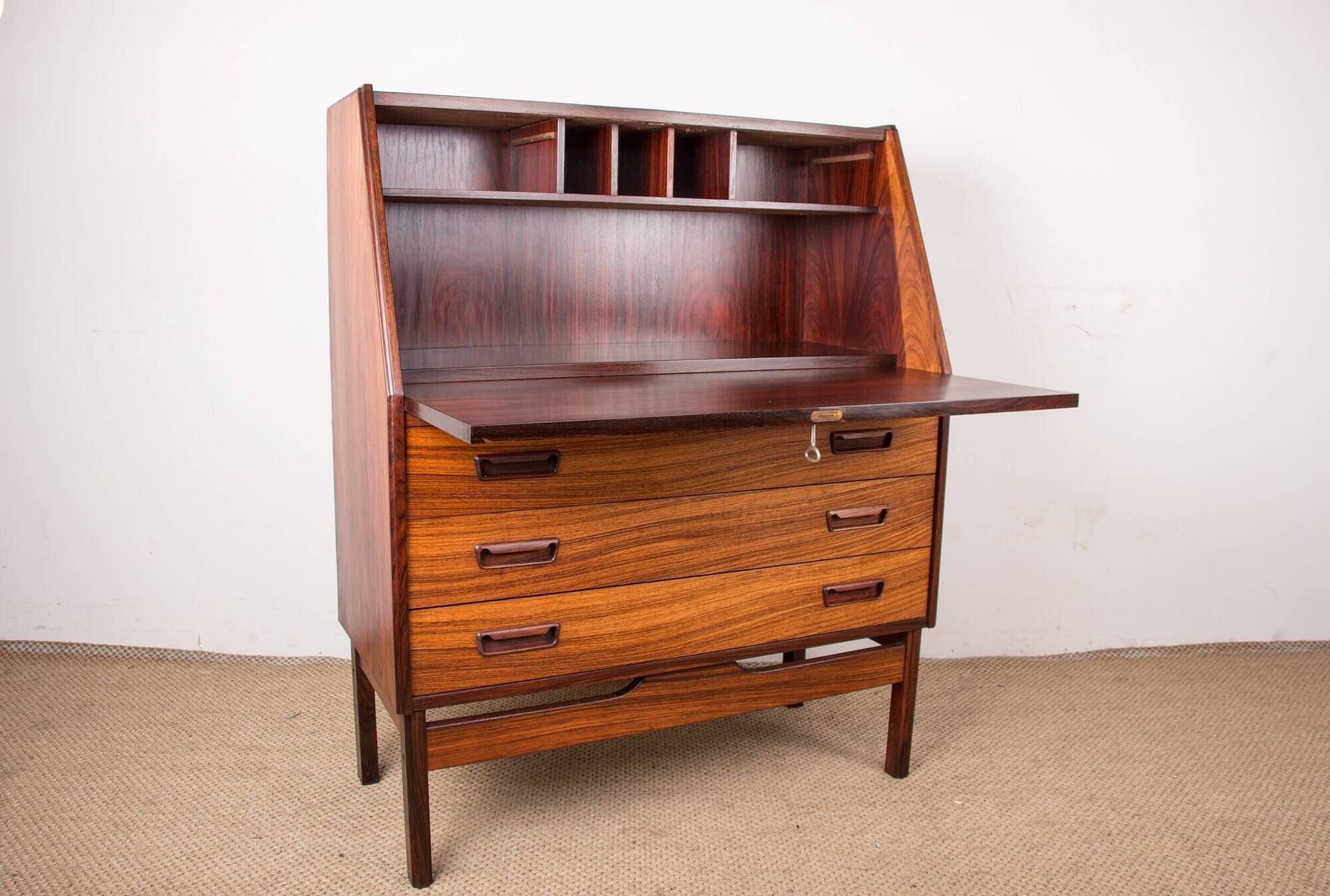 Secretary, desk, Danish in Rio rosewood by Dyrlund 1960.