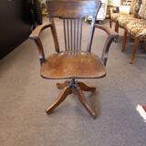 American oak office armchair