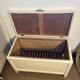 Vintage white patinated wooden chest