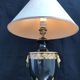 Large baluster lamp - Golden Lions and white and gilded ledleches - Hotel Paris