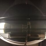 Wall light vintage UFO space age smoked glass and chrome pair