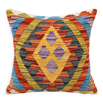 Housse de coussin en laine traditionnelle, coussin kilim afghan vintage décoration intérieure