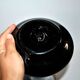 Charles X vase in black opaline with hand-painted floral enamel decoration, 30 cm.