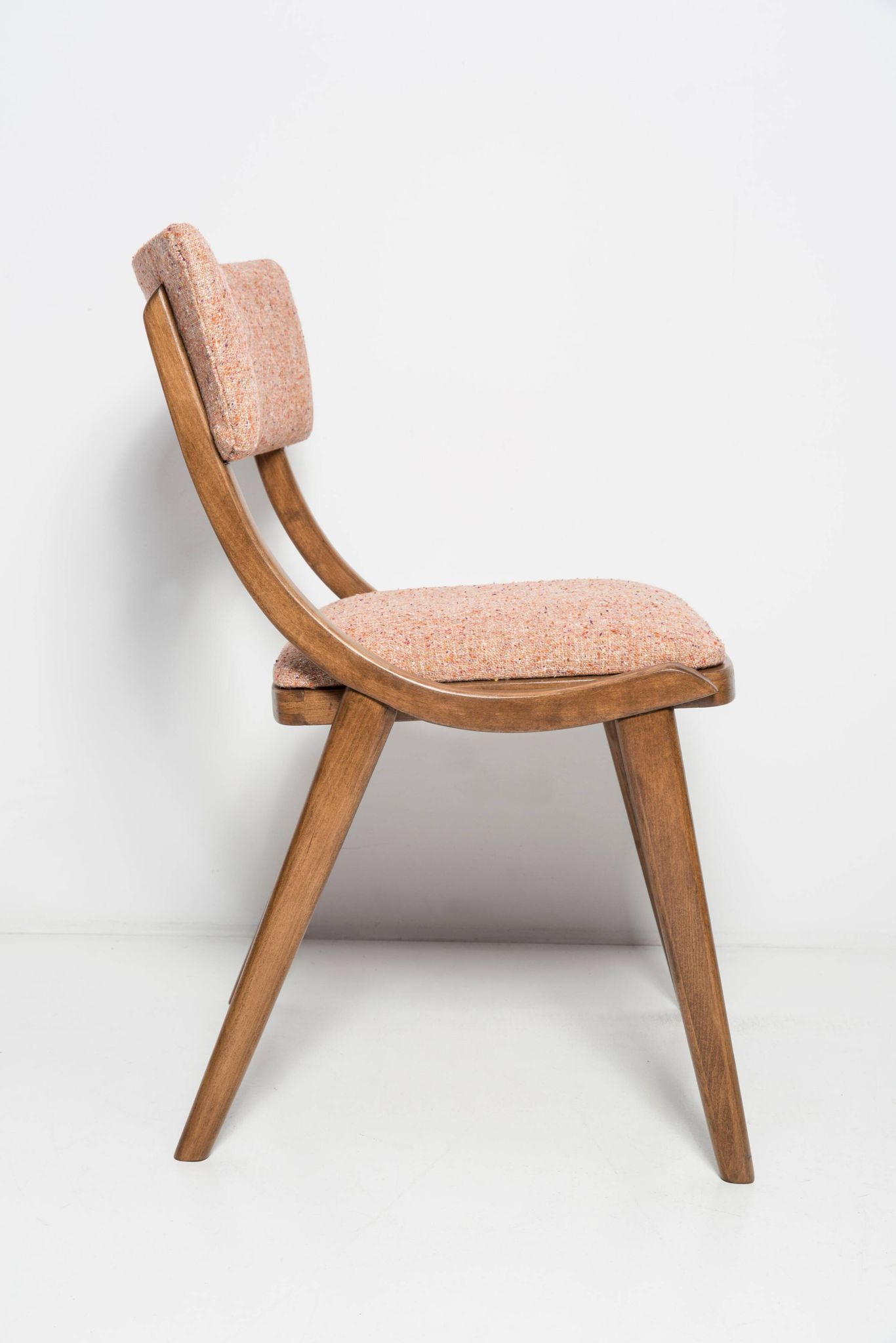Bumerang Chair Mid-Century Modern, Orange Fish Wool, Poland, 1960s