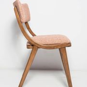 Bumerang Chair Mid-Century Modern, Orange Fish Wool, Poland, 1960s