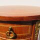 Console - table pedestal table marquetry style louis xv