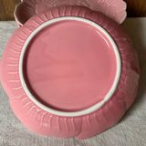 Pink flower earthenware plates