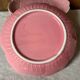 Assiettes barbotine fleur rose
