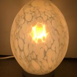 Lampe oeuf en verre blanc, 1970