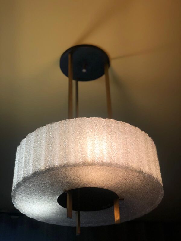 Lustre année 50 vintage laiton doré