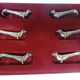 Porte couteaux chiens metal argenté