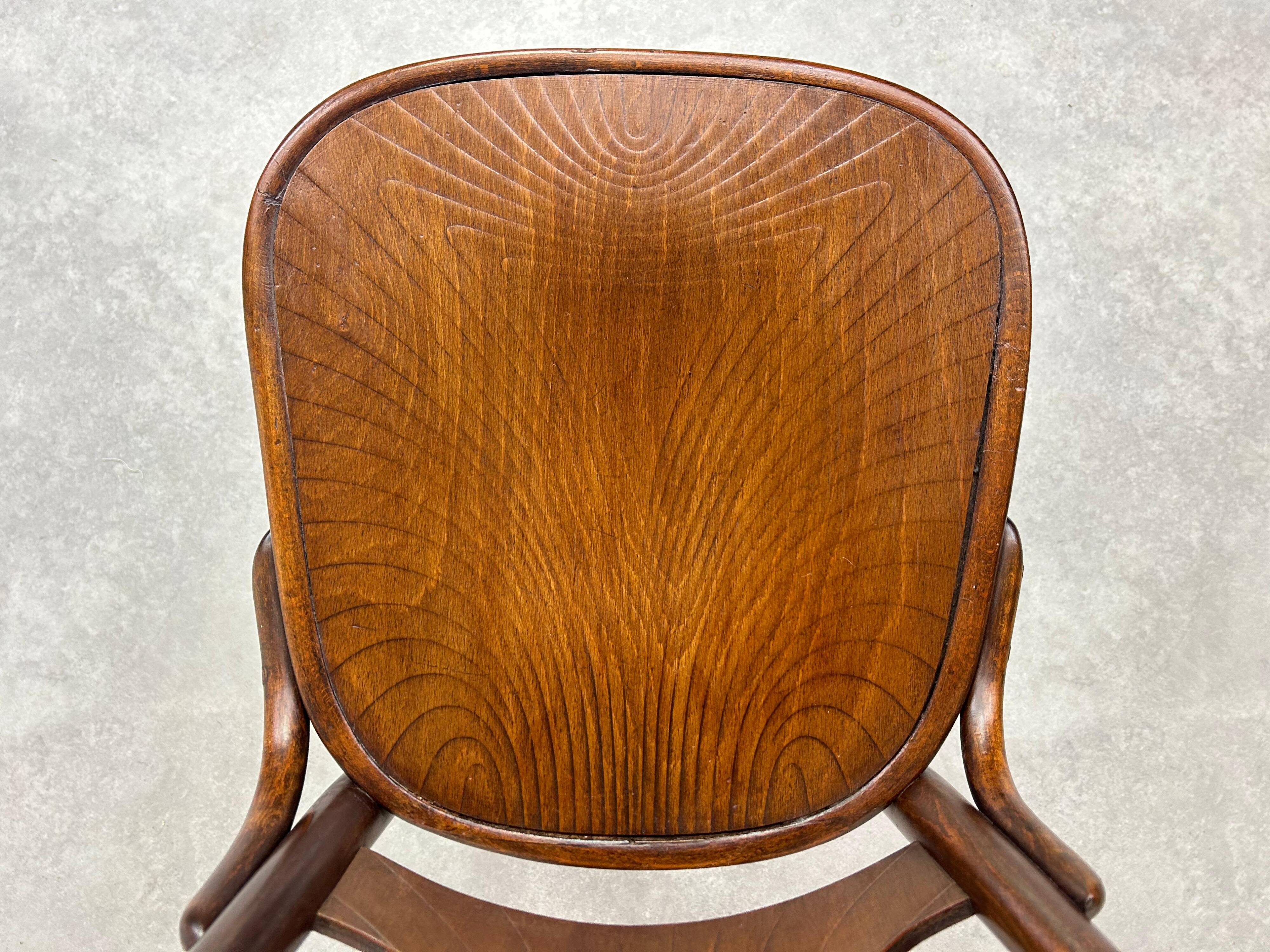 Chaise de salle à manger Jugendstil très rare n°522 par Thonet