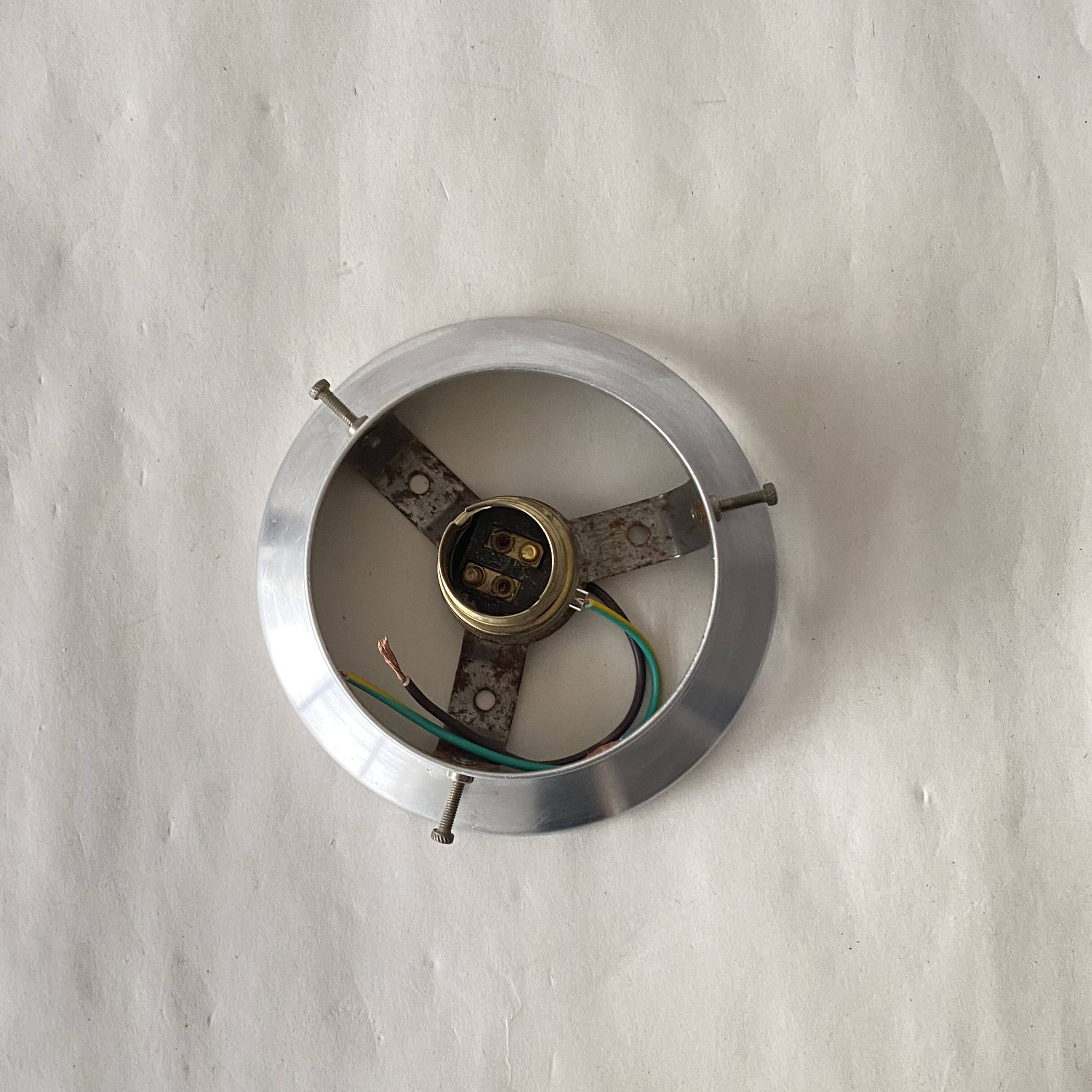 Small wall light ceiling light white opaline glass globe aluminum fixing base LAMP-7335