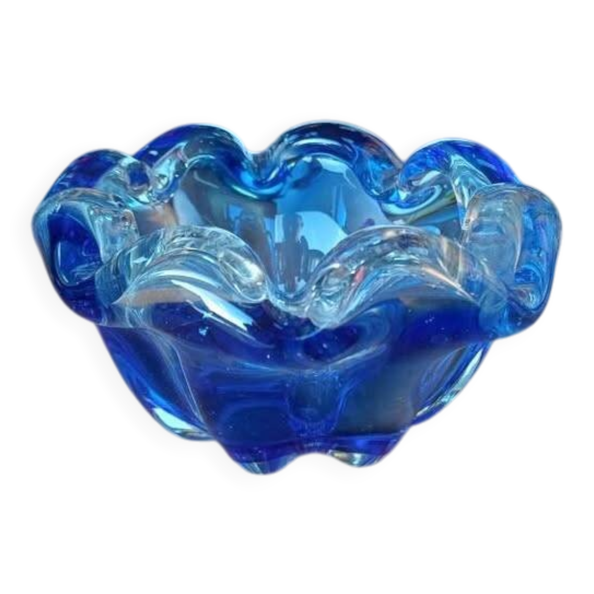 Vintage Murano-style glass ashtray