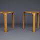 2 tabourets modèle X600 par Alvar Aalto pour Artek, 1960s