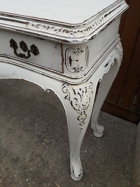 Console Louis XV wood sculpted painted patinated ep 1940