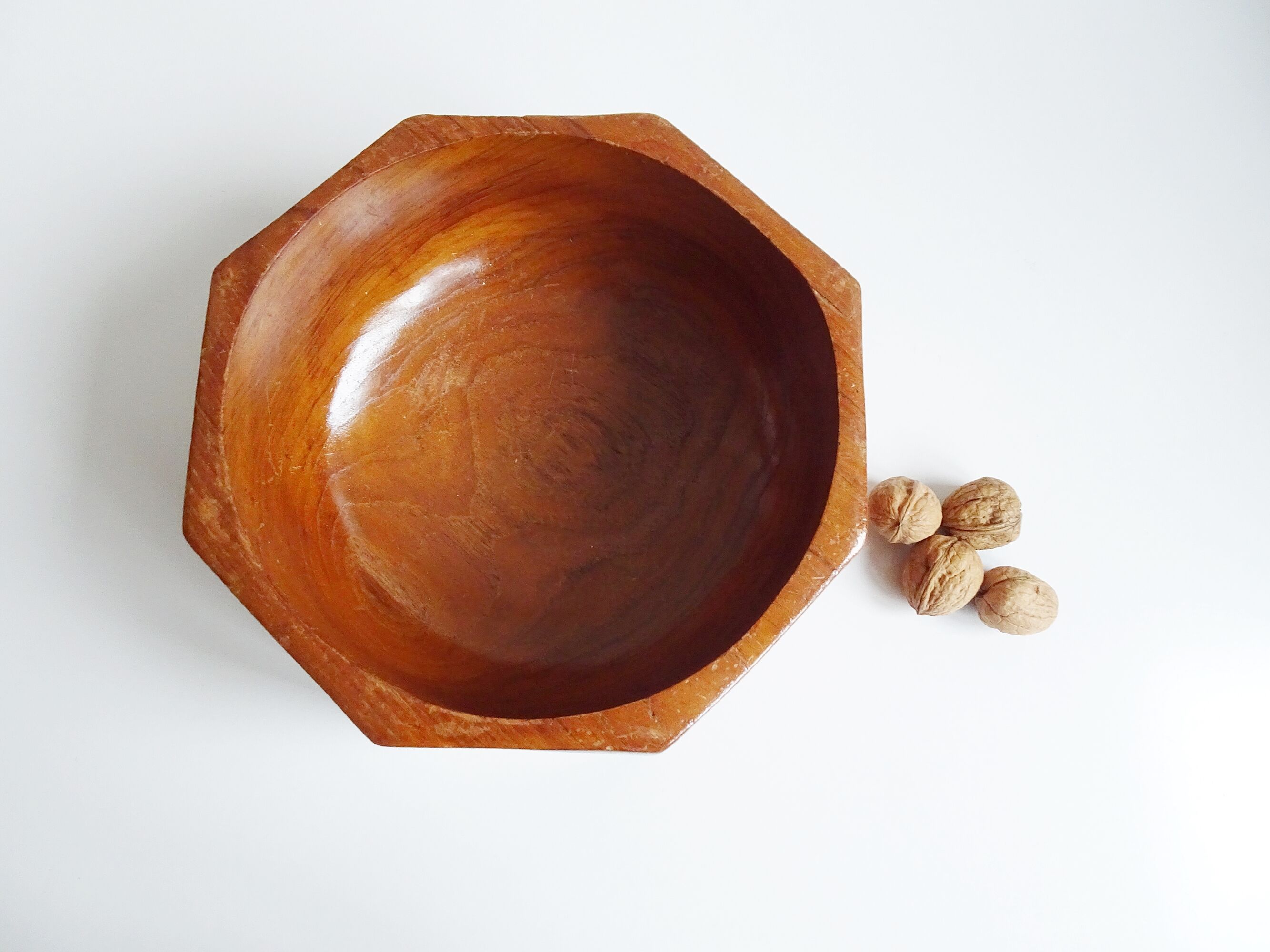 Teak bowl, octagonal, 1960s