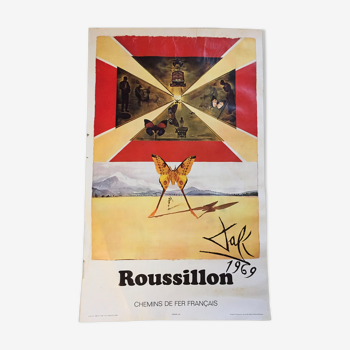 Affiche Roussillon Dali 69 chemins de fer français