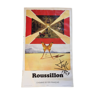 Affiche Roussillon Dali 69 chemins de fer français