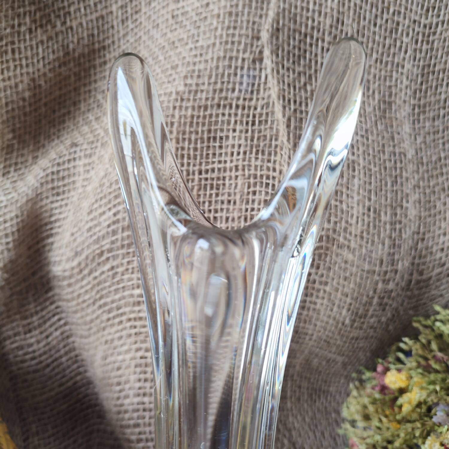 Vase soliflore en cristal transparent